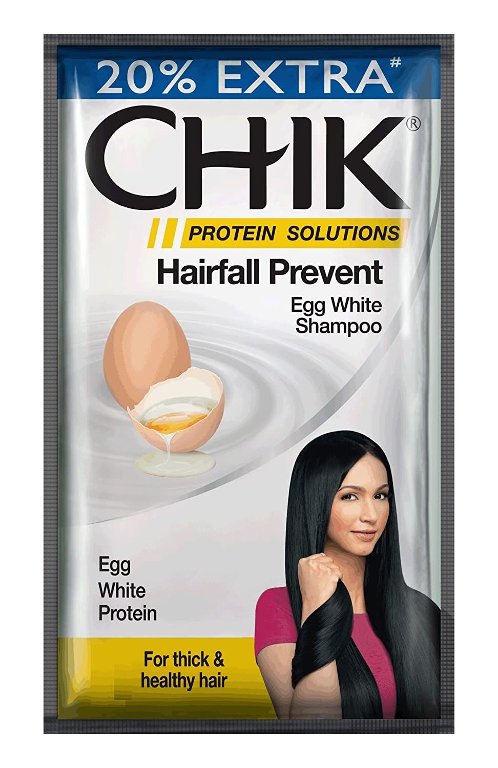 Chik (Re.1) Shampoo Hairfall Prevent - Egg White, 5.5ml