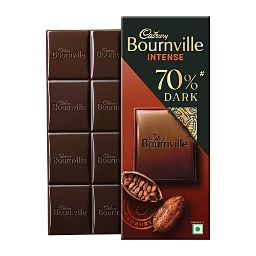 Cadbury Bournville 70% Dark Chocolate Bar - Intense, 80g