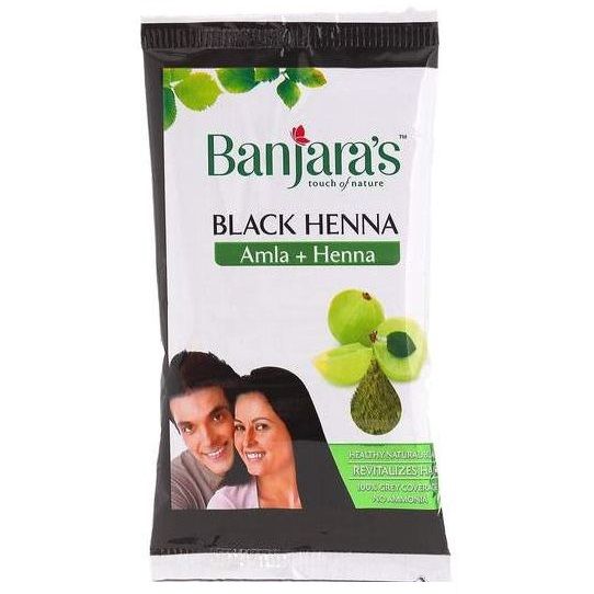 Banjara's Black Henna With Amla Pouch, 20g