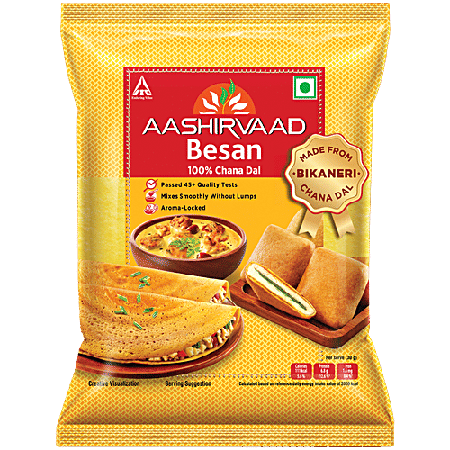 Aashirvaad 100% Chana Dal Besan Pouch, 500g
