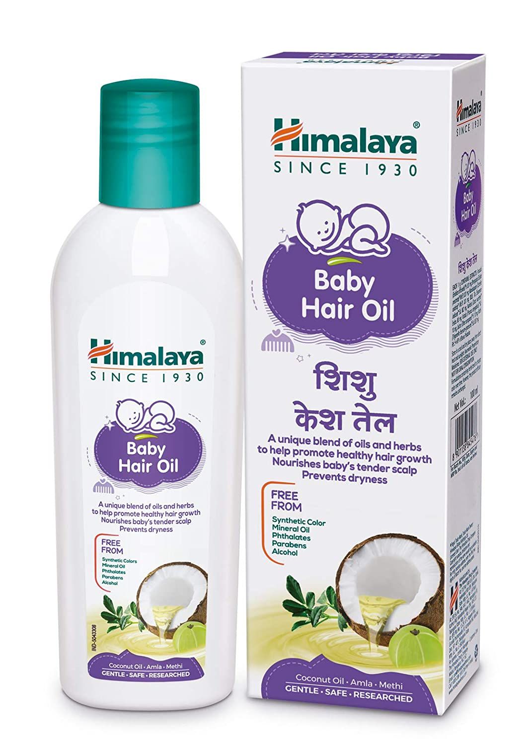 Himalaya Gentle Baby Hair Oil - Coconut With Amla, Methi, 100ml