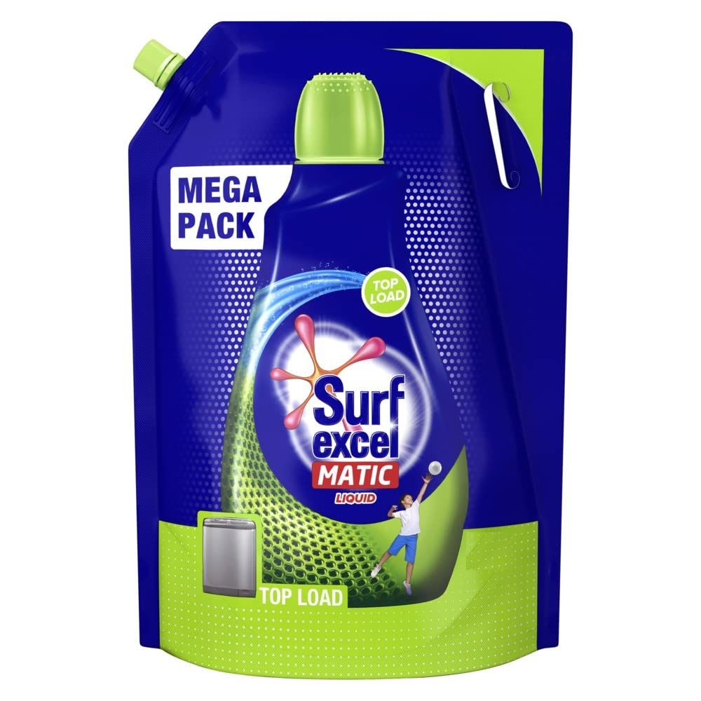Surf Excel Matic Liquid Detergent Pouch - Top Load, 1L
