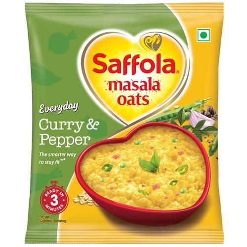 Saffola Masala Oats Pouch - Curry & Pepper, 39g