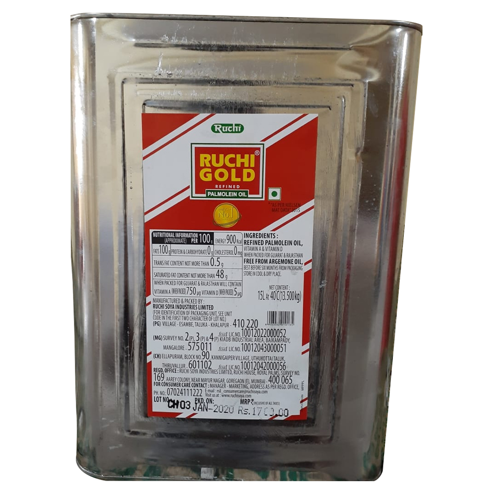 Ruchi Gold Palm Oil Tin, 15L