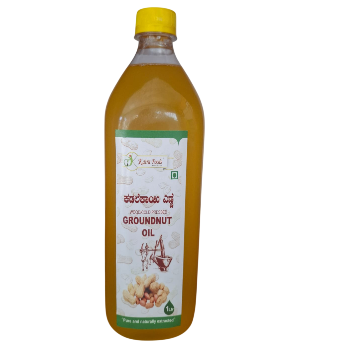 Kaira Foods Wood / Cold Pressed Groundnut Oil PET Bottle, 1L