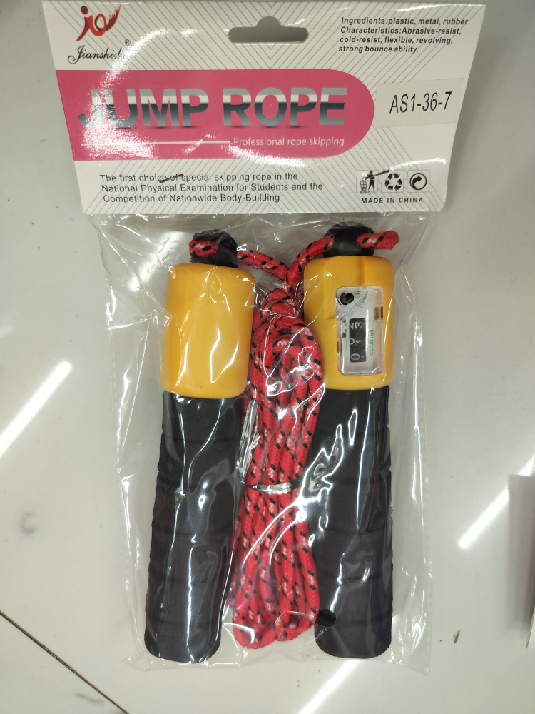 Jianshida Professional Jump Rope with Counter - Red (AS1-36-7)