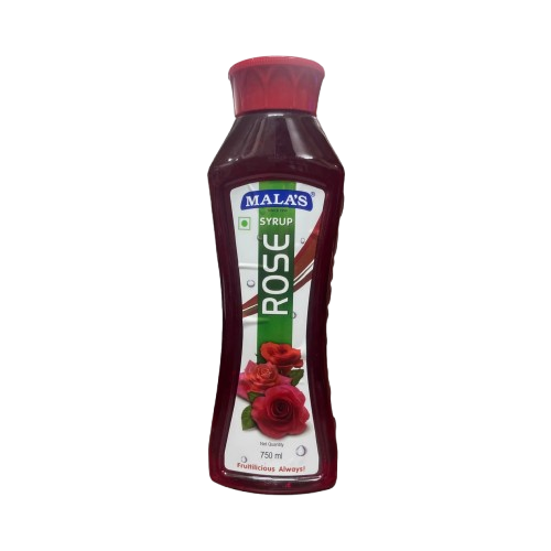 Mala's Flavoured Syrup Bottle - Rose, 700ml