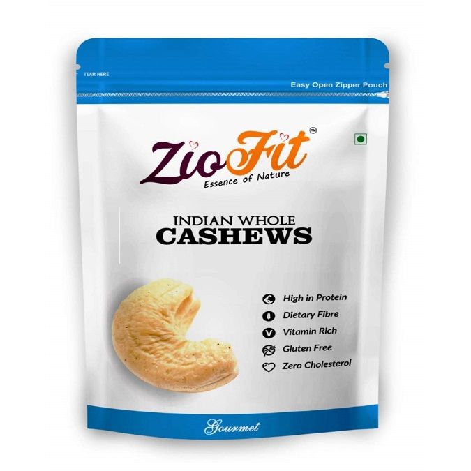 Ziofit Dry Fruits - Whole Cashew Nuts, 500g