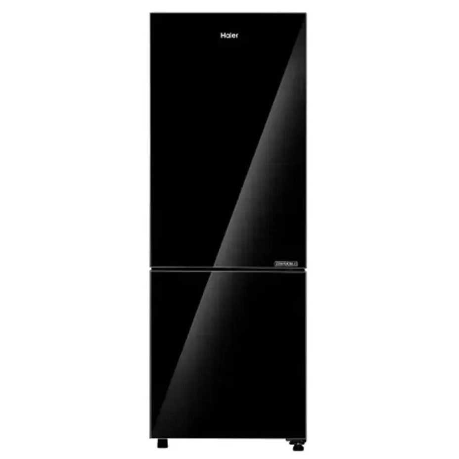 Haier | HRB-3152PKGA-P | 2 Star Bottom Mount With 8 in 1 Convertible, Turbo Icing Refrigerator (265L, Black Glass)