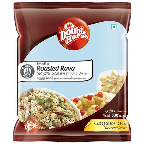 Double Horse Semolina Roasted Rava, 500g