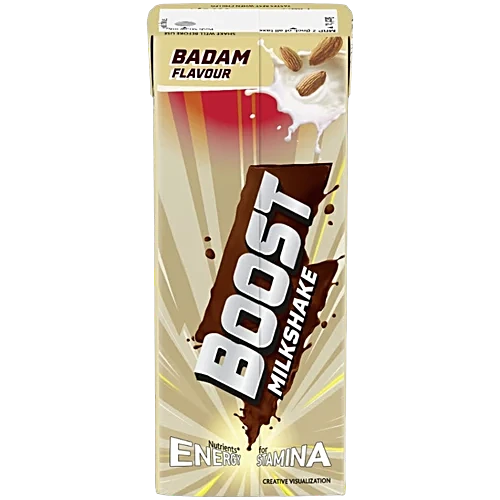Boost Badam Flavour Milkshake Tetra Pack, 180ml