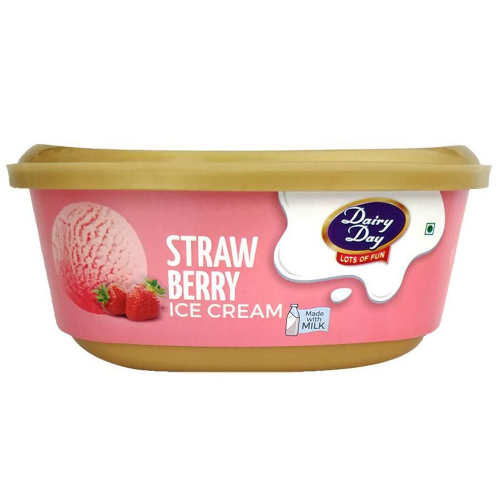 Dairy Day Ice Cream Tub - Strawberry, 500ml