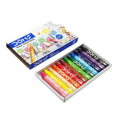 Doms Wax Crayons, 12 Shades (3448)