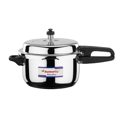 Butterfly Stainless Steel Outer Lid Pressure Cooker - Blue Line, 5L