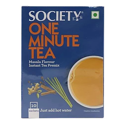 Society One Minute Instant Tea Premix Sachets - Masala Flavour, 140g