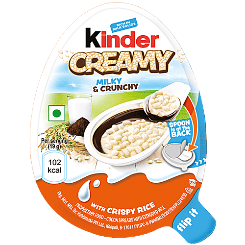 Kinder Creamy Milky & Crunchy With Crispy Rice, 19g