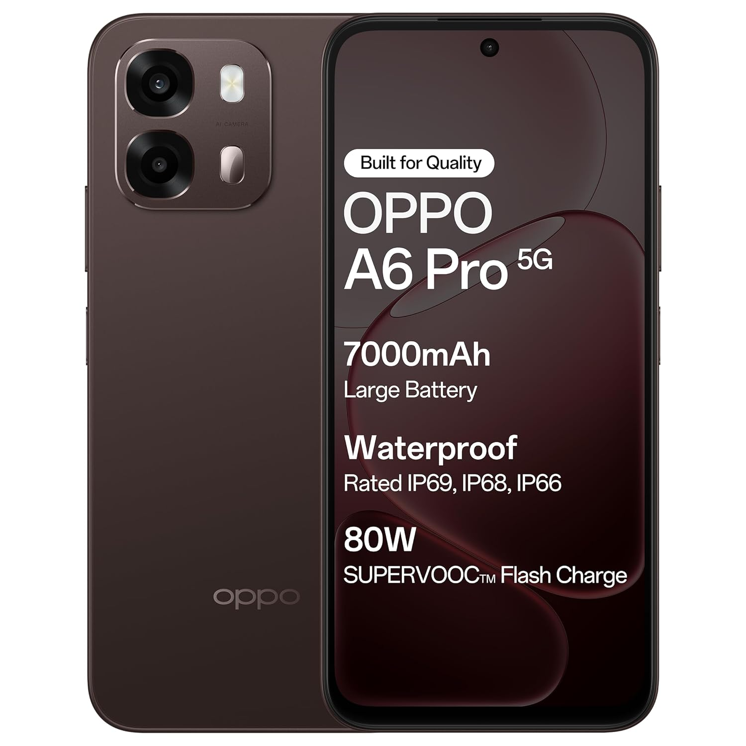 OPPO | A6 Pro | 5G Smartphone (8 GB RAM, 128GB ROM, Cappuccino Brown)