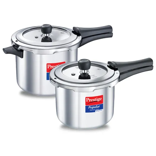 Prestige | Popular Svachh | Pressure Cooker Stainless Steel Combi Pack (5L + 3L)