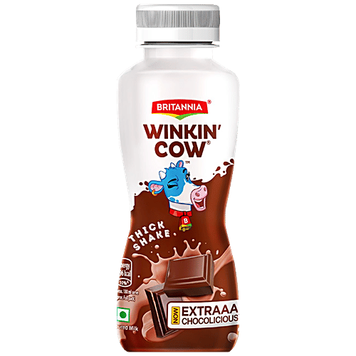 Britannia Winkin Cow Milk Shake Bottle - Chocolate, 180ml