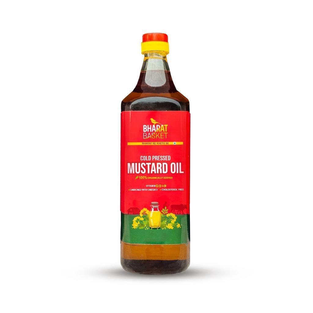 Bharat Basket Cold Pressed Mustard Oil, 1L