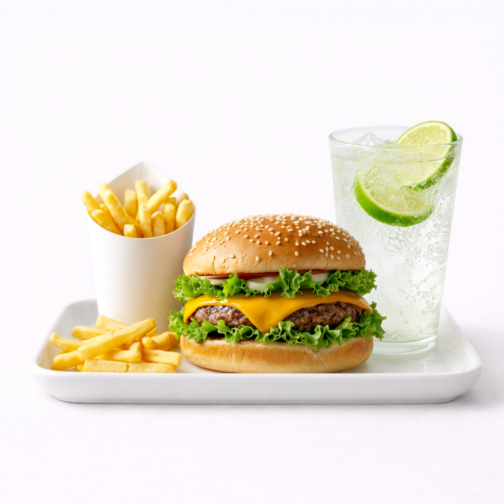 Special Combo - Burger + French Fries + Fresh Lime, 1 Combo
