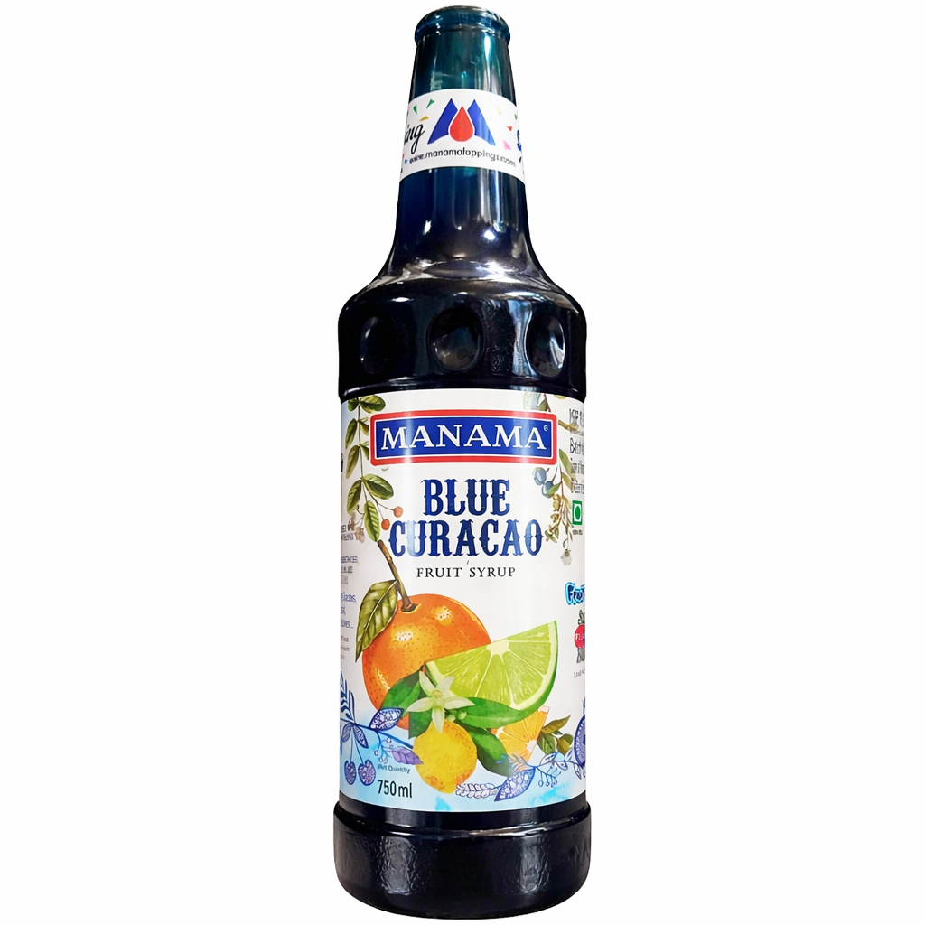 Manams Fruit Syrup - Blue Curacao, 750ml