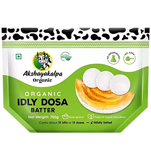 Akshayakalpa Organic Idli & Dosa Batter Pouch, 750g
