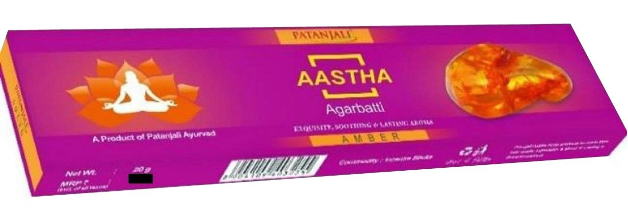 Patanjali Aastha Agarbatti - Amber, 150g