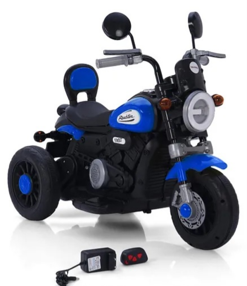 Roadster Kids Battery Operated Ride-on Motorcycle - Blue, 1pc
