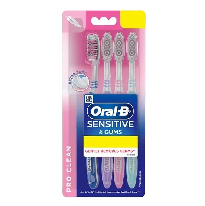 Oral-B Sensitive Whitening Toothbrush - Extra Soft, 4pcs