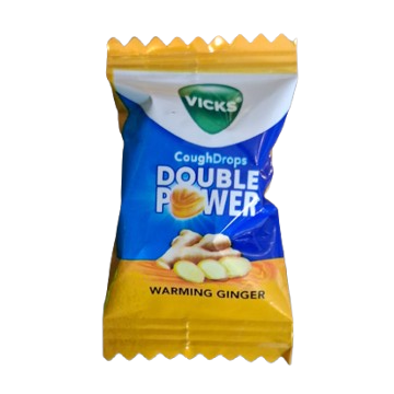 Vicks Double Power Cough Drops Pouch - Warming Ginger, 1pc