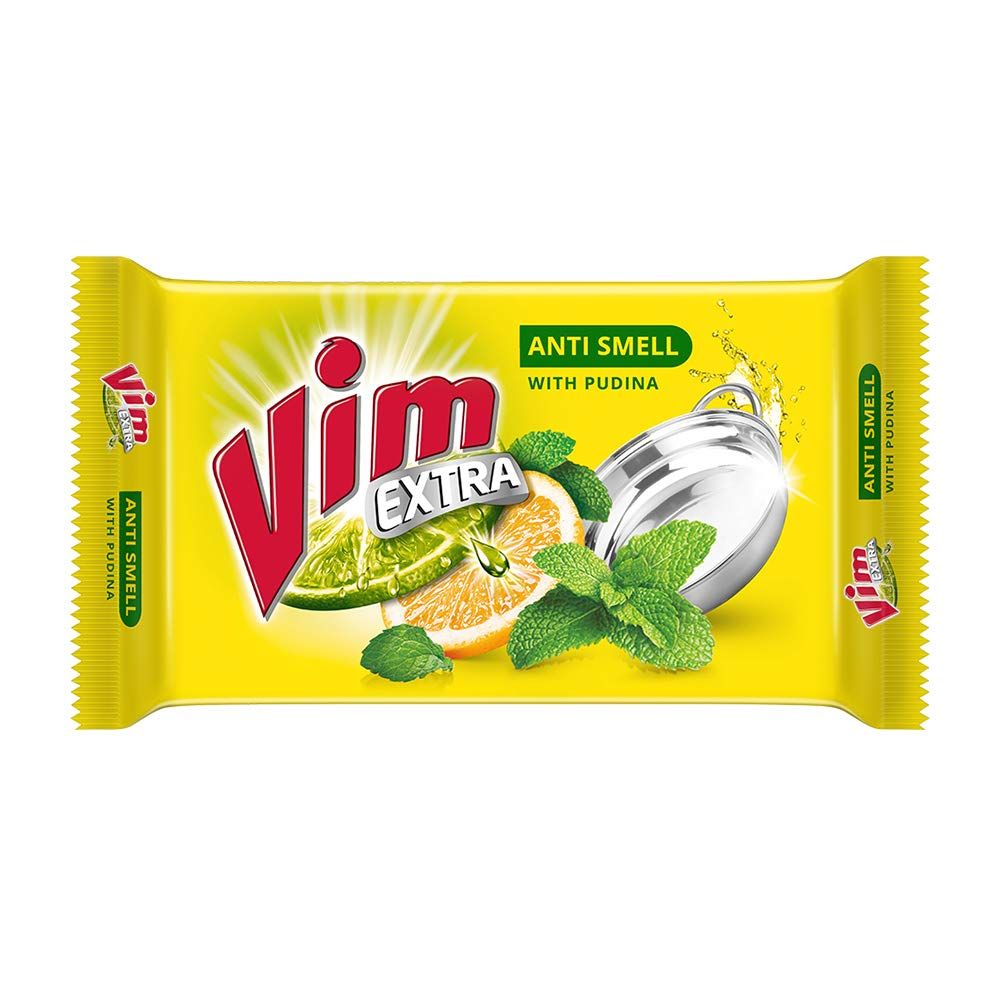 Vim (Rs.10) Dishwash Bar - Extra Anti Smell with Pudina, 115g