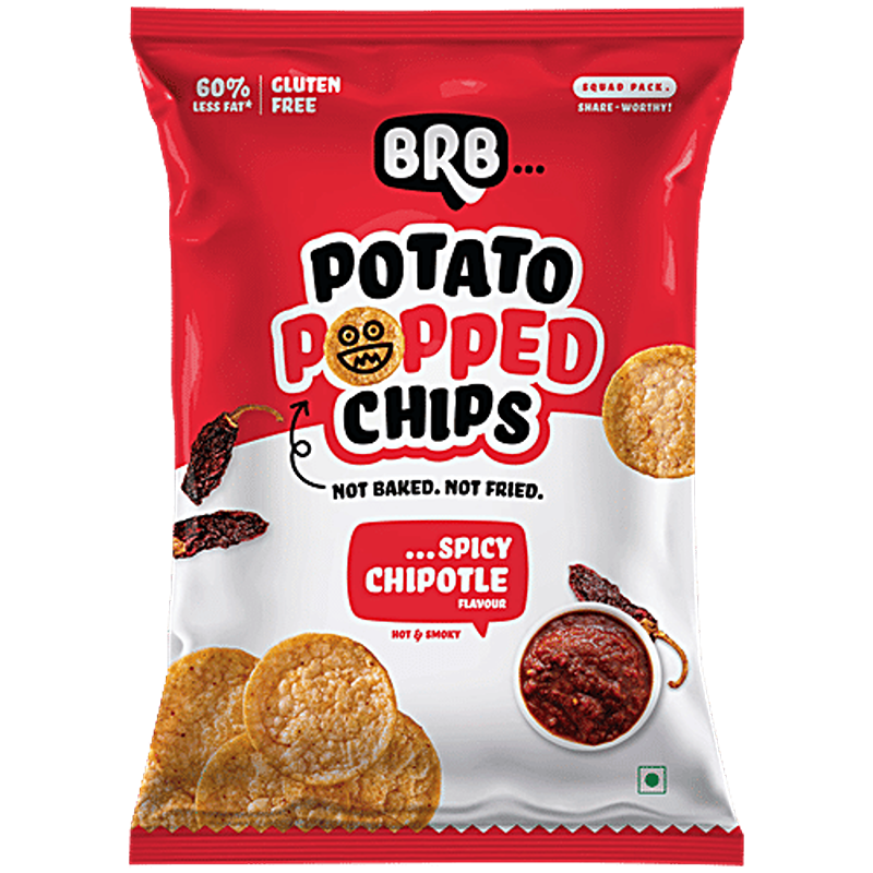 BRB Potato Popped Chips - Spicy Chipotle, 48g
