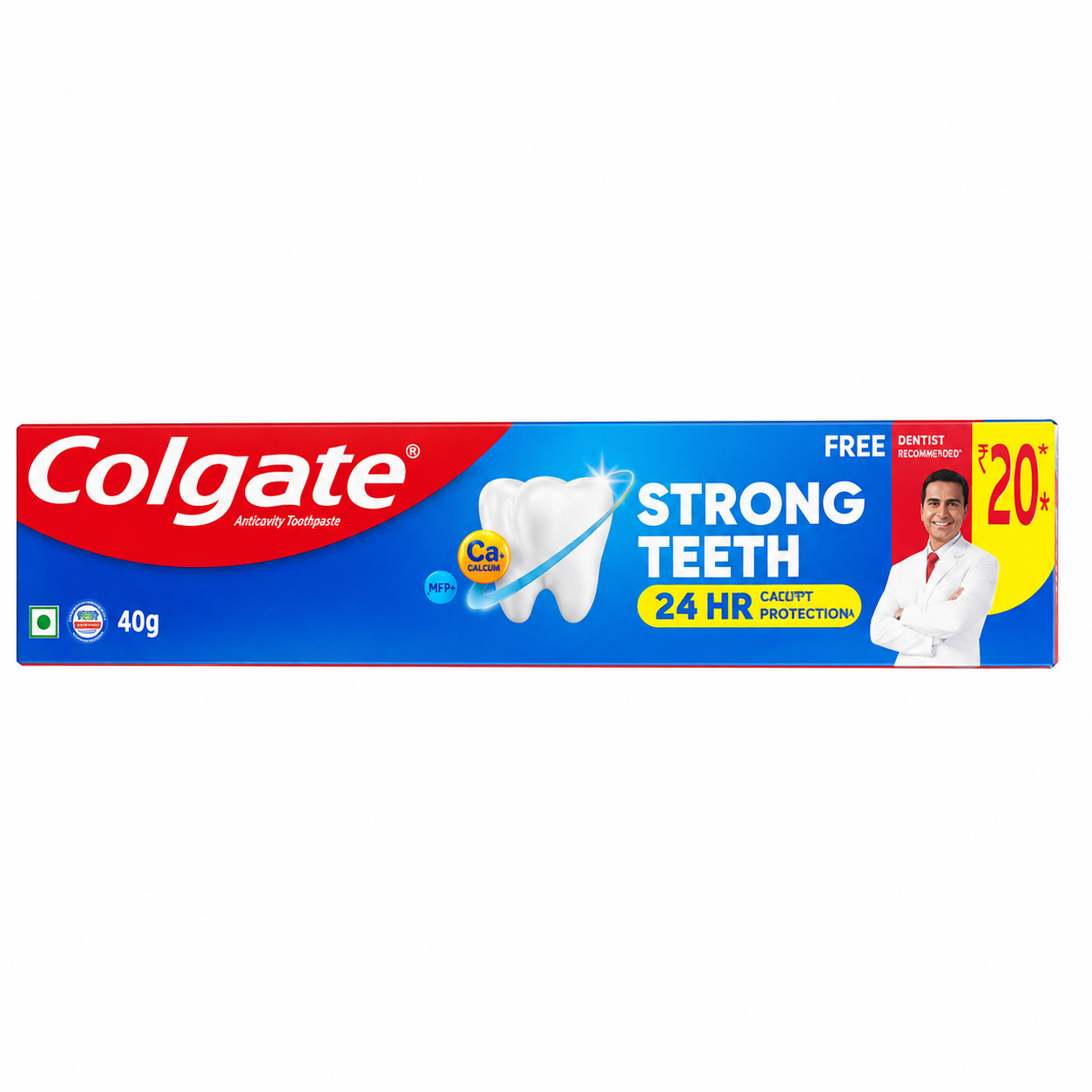 Colgate Dental Cream Strong Teeth Toothpaste, 40g