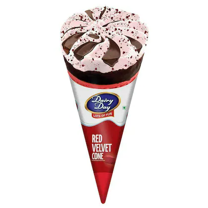 Dairy Day Cone Ice Cream - Red Velvet, 73g