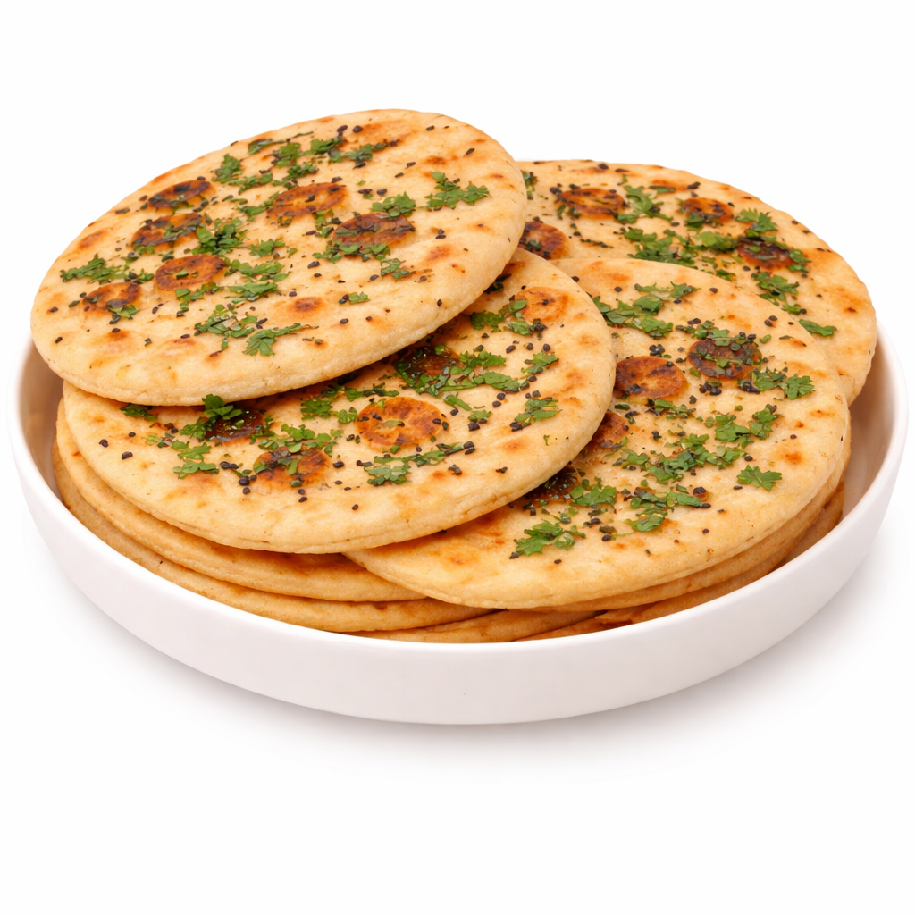 Emmer Wheat Garlic Kulcha, 3pc