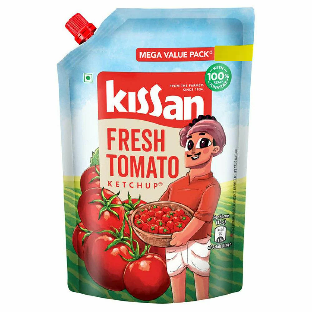 Kissan Ketchup Spout Pouch - Fresh Tomato, 850g