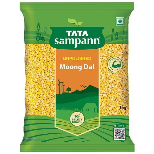 Tata Sampann Unpolished Yellow Moong Dal - Split, 1Kg