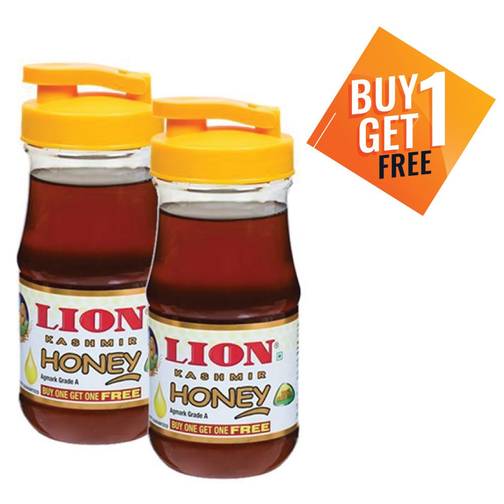 Lion Kashmir Honey, 1kg (Buy 1 Get 1 Free)