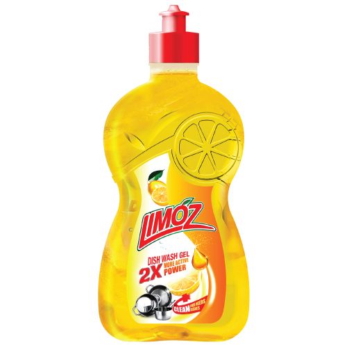 Limoz Dish Wash Gel - Yellow, 500ml + 250ml Free