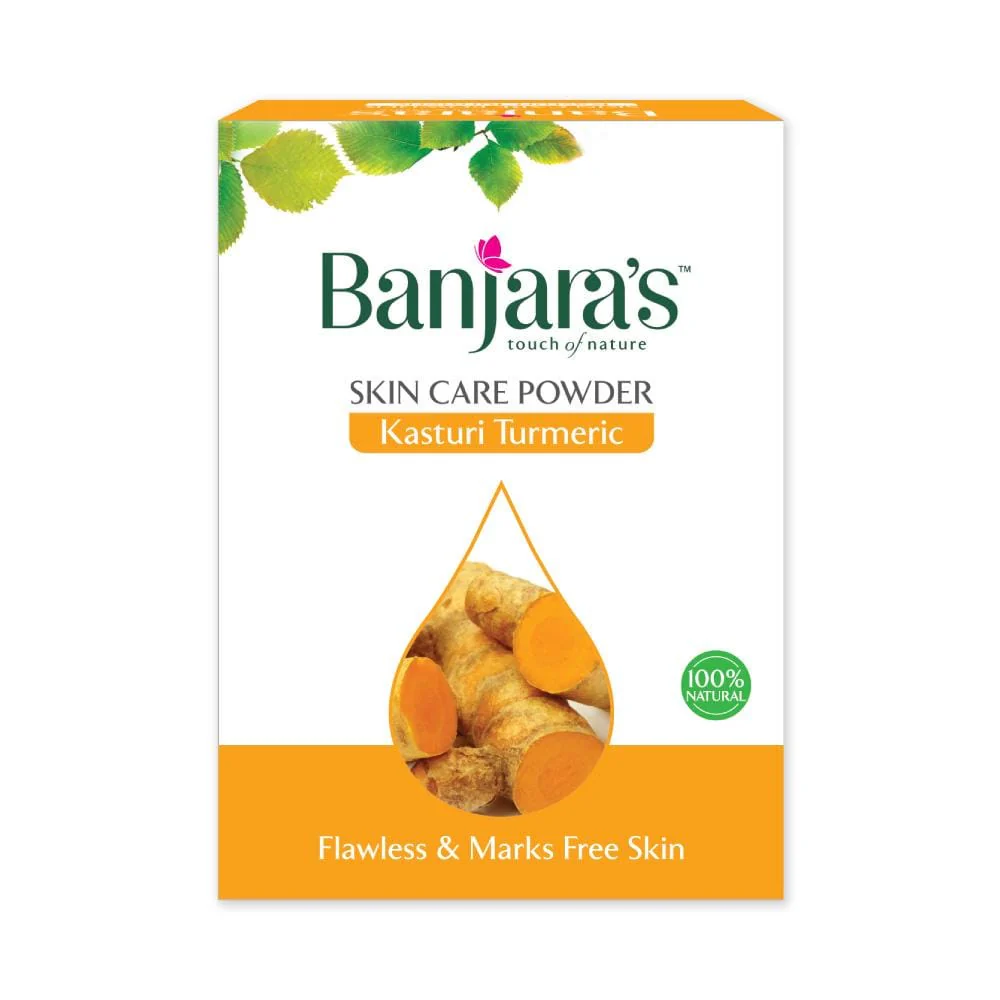 Banjara's Skin Care Powder Carton - Kasturi Turmeric, 100g
