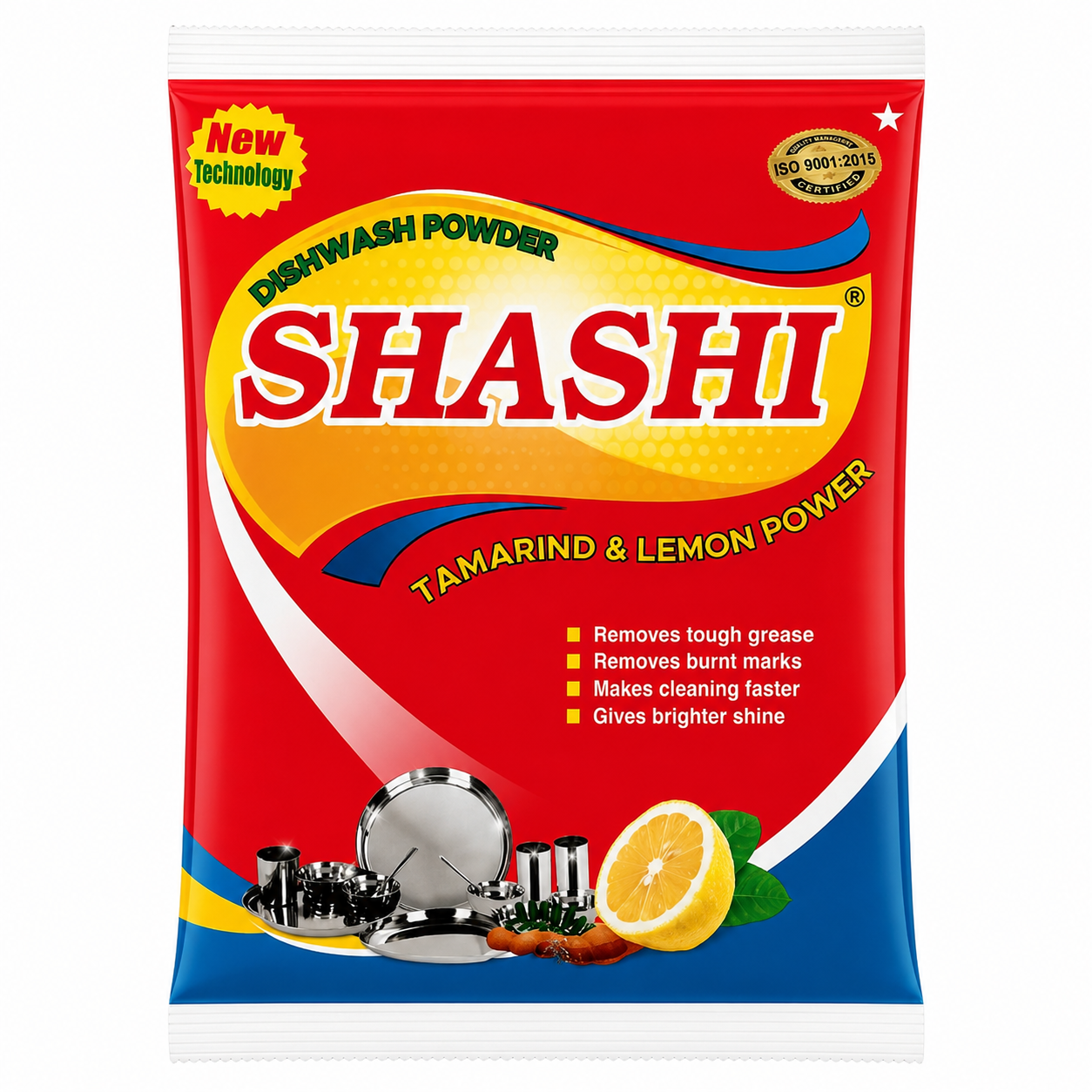 Shashi Dishwash Powder - Tamarind & Lemon, 275g