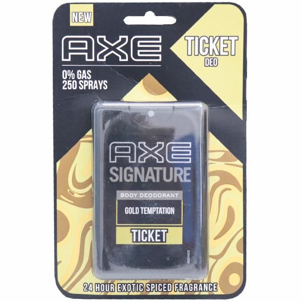 Axe Signature Mini Ticket Body Deodorant Spray - Gold Temptation, 17ml