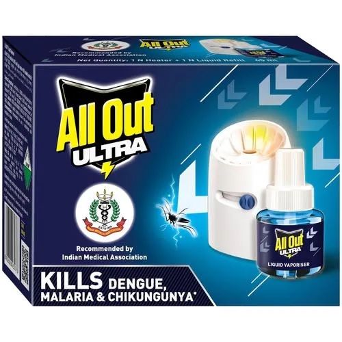 All Out Ultra Liquid Vaporiser Mosquito Repellent Starter Pack Machine + Refill, 45ml
