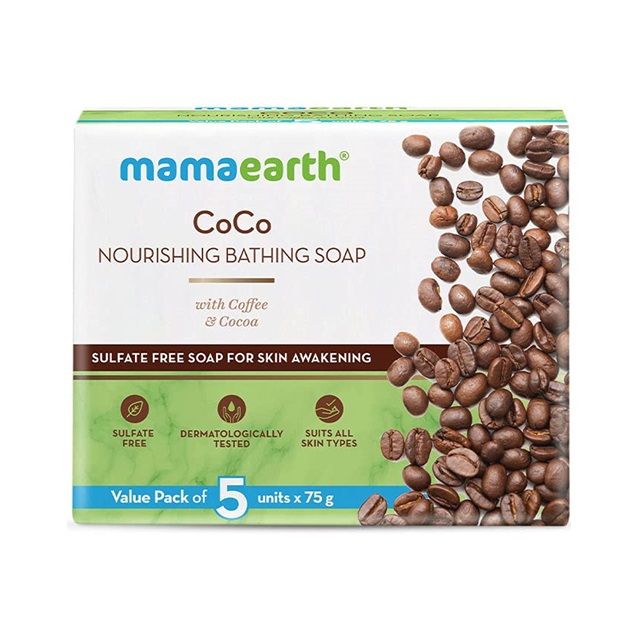 Mamaearth Nourishing Bathing Soap - Coffee & Cocoa, 75g (Buy 4 Get 1 Free)