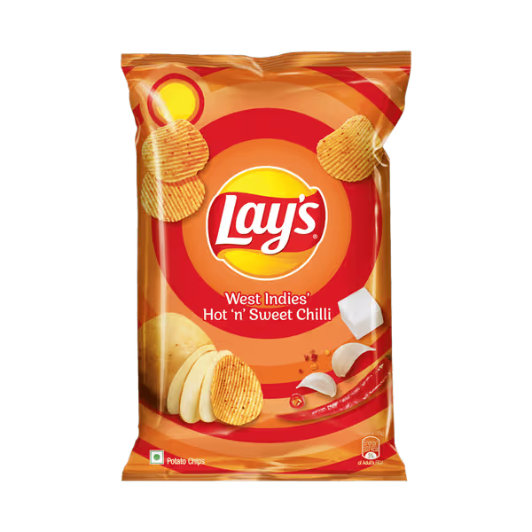 Lays West Indies Potato Chips - Hot & Sweet Chilli, 67g