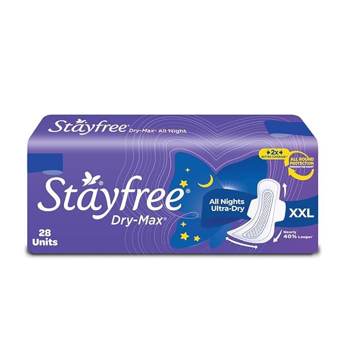 Stayfree All Night Ultra-Dry Sanitary Pad - XXL, 28pcs