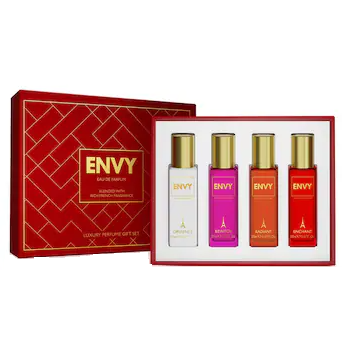 Envy Luxury Perfume Gift Set - Red, 20ml (Set of 4)