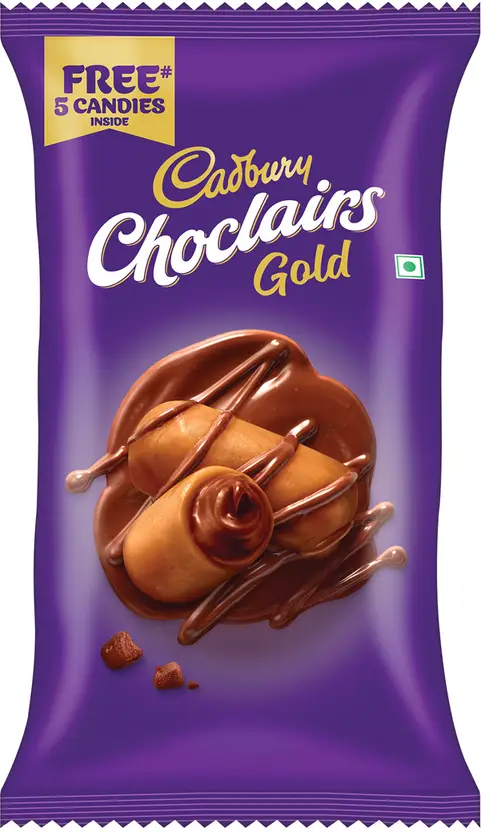 Cadbury Choclairs Gold Candy Pouch, 588g (5.6g x 105pc)