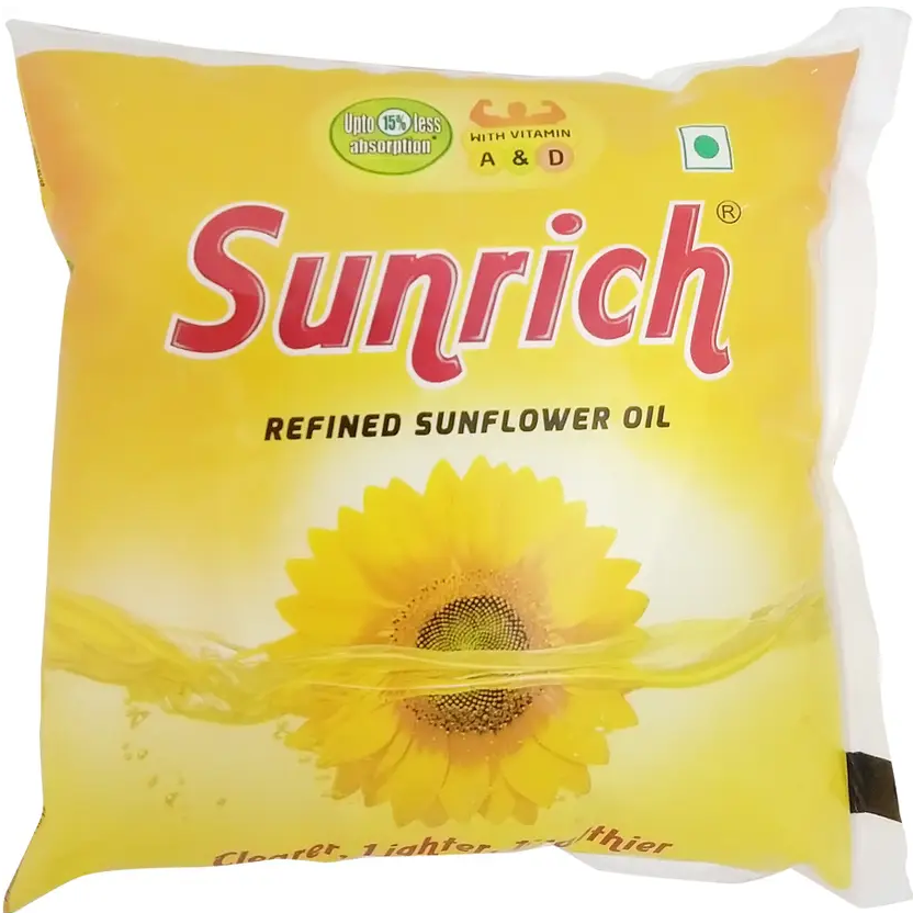 Sunrich Sunflower Oil Pouch, 500ml